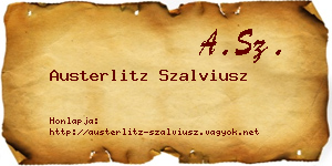 Austerlitz Szalviusz névjegykártya